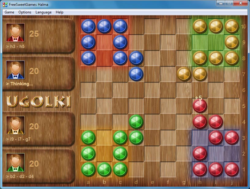 Скриншот логической игры Уголки