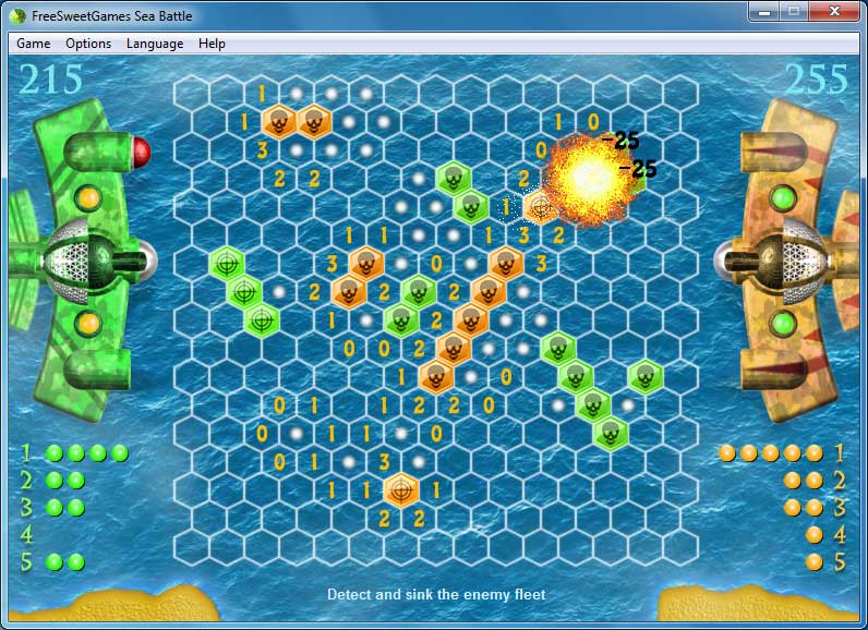 Скриншот логической игры Морской бой